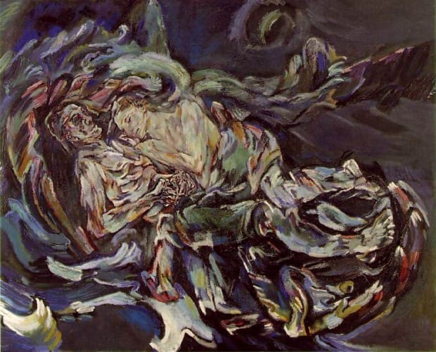 Oskar Kokoschka, La sposa del vento, 1914, olio su tela, 180x220cm, Basilea, Kunstmuseum